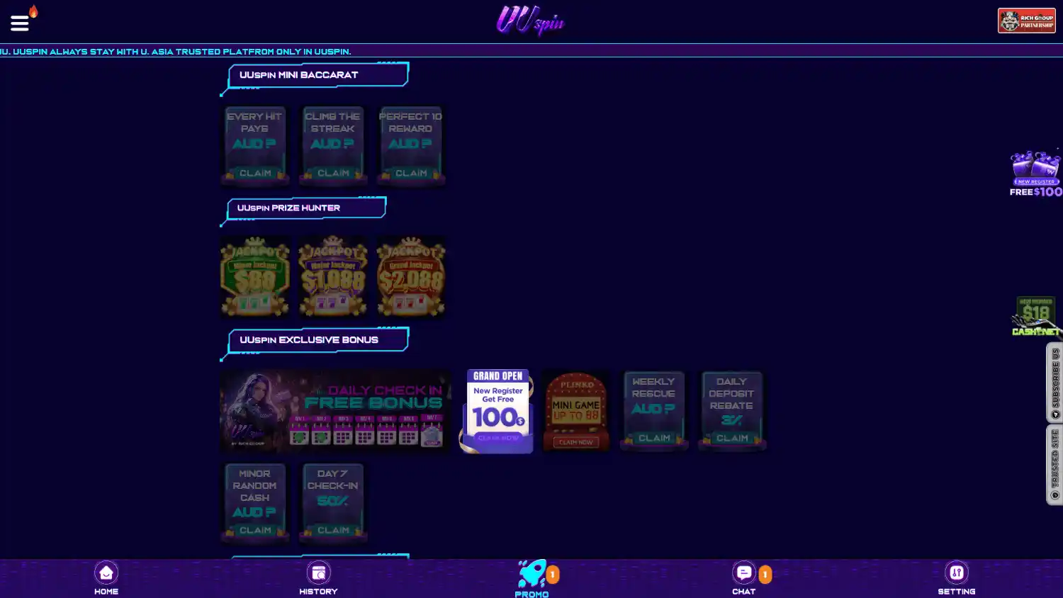 UUspin Casino screenshot 3