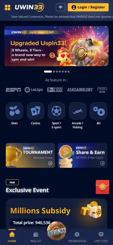 Uwin33 Casino screenshot 4