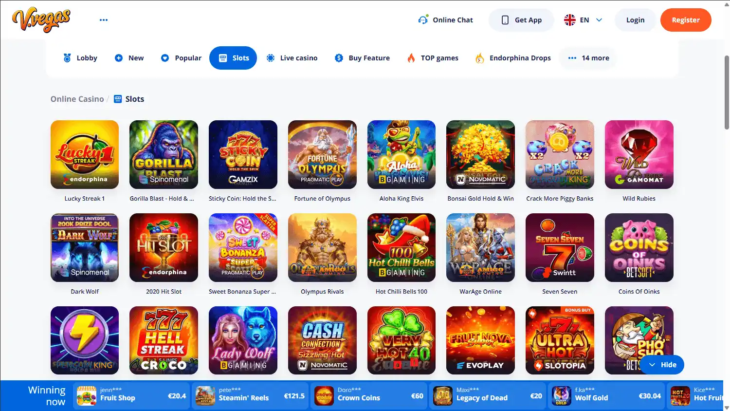 V.Vegas Casino screenshot 2