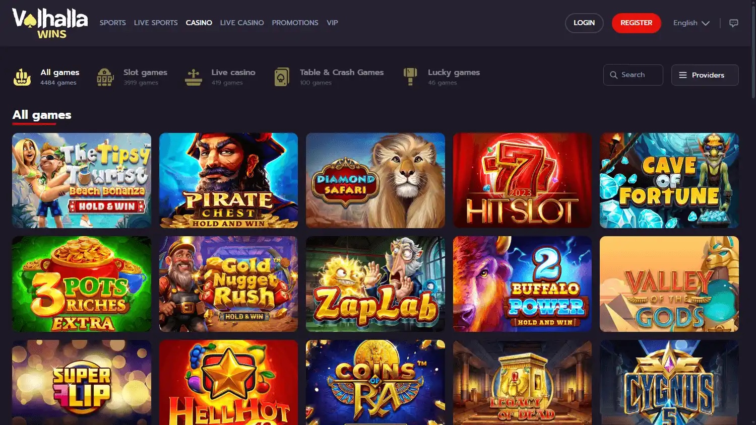 Valhalla Wins Casino screenshot 2