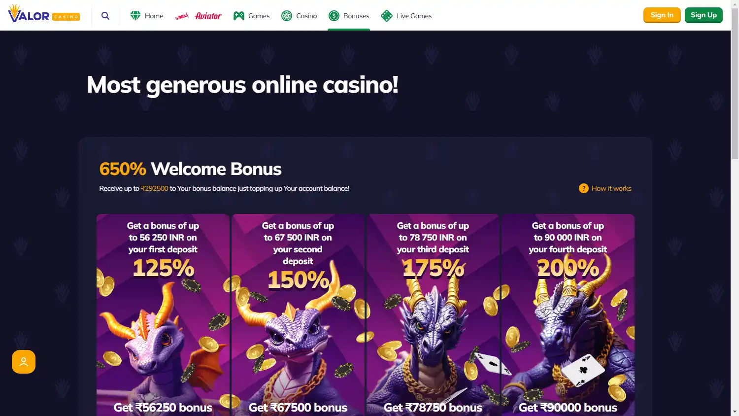 Valor Casino screenshot 3