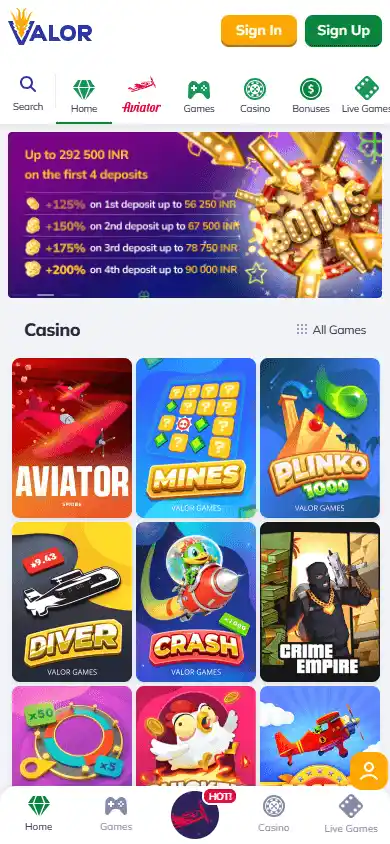 Valor Casino screenshot 4