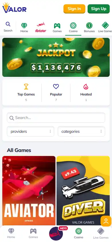 Valor Casino screenshot 5