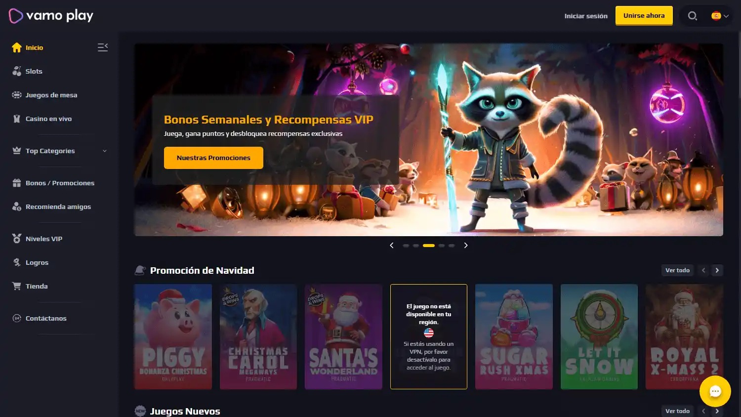 Vamo Play Casino screenshot 1