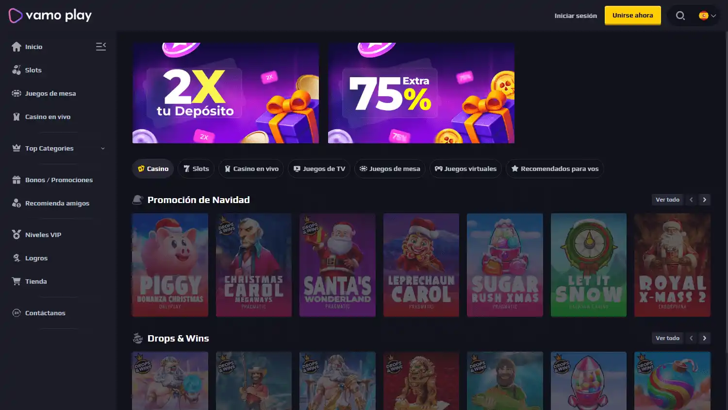 Vamo Play Casino screenshot 2