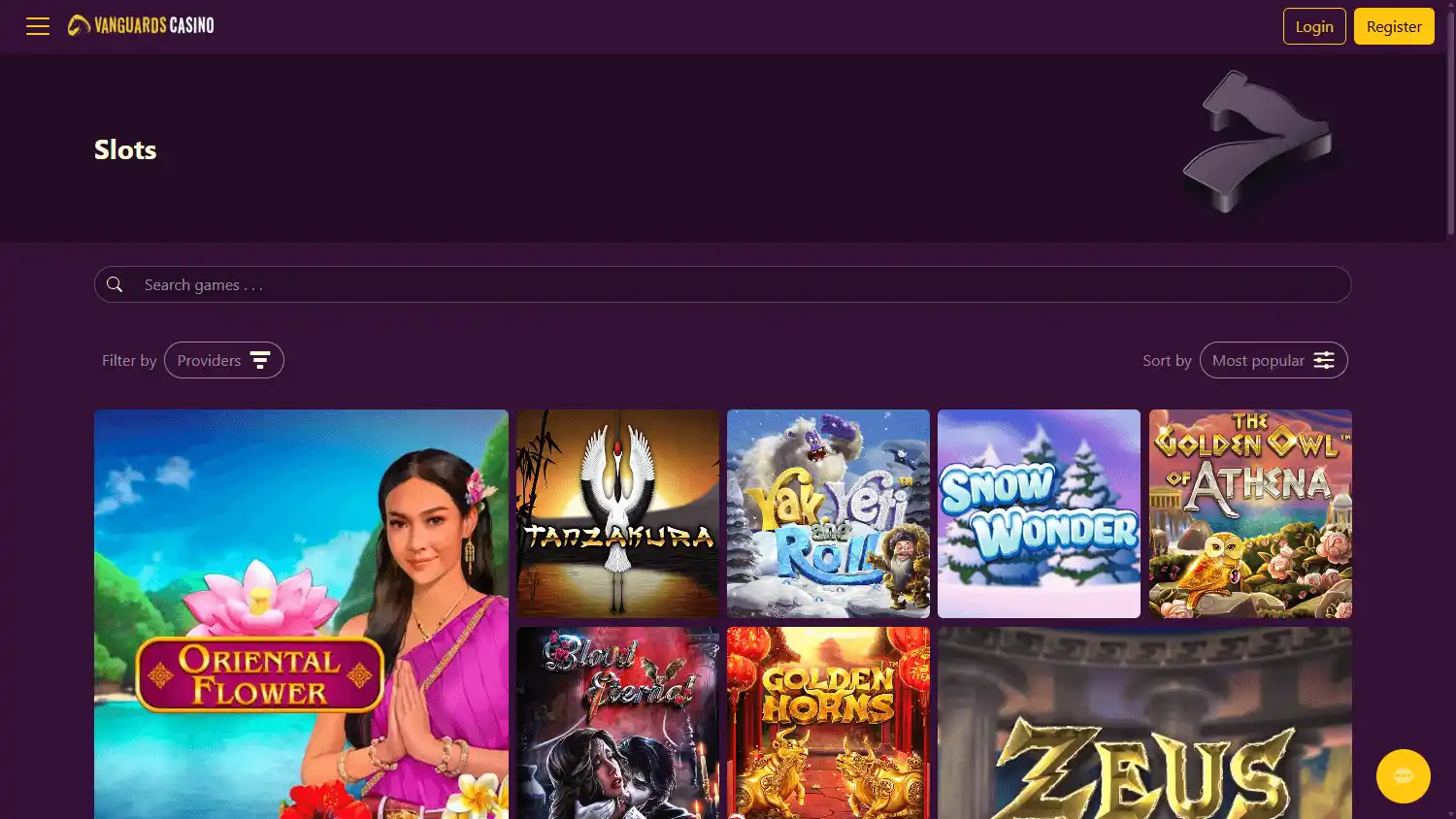 Vanguards Casino screenshot 2
