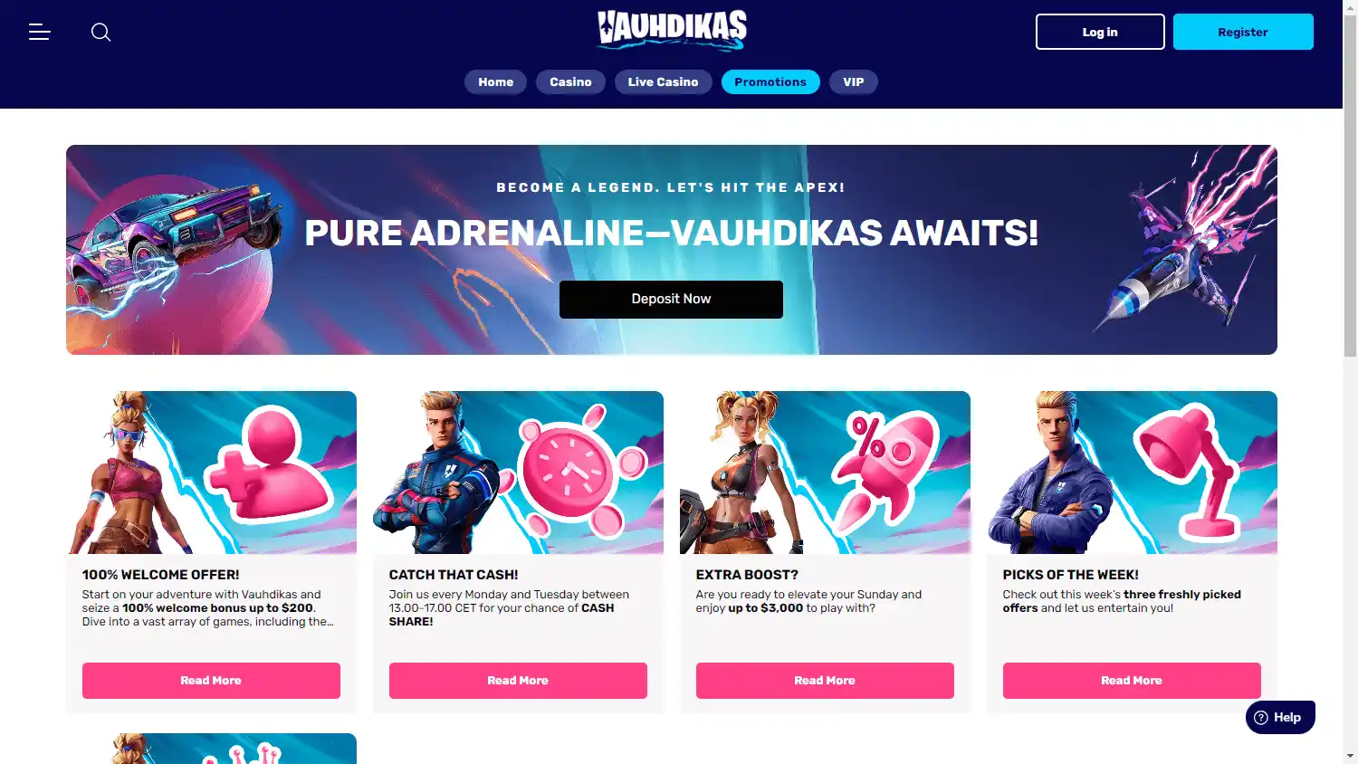 Vauhdikas Casino screenshot 3