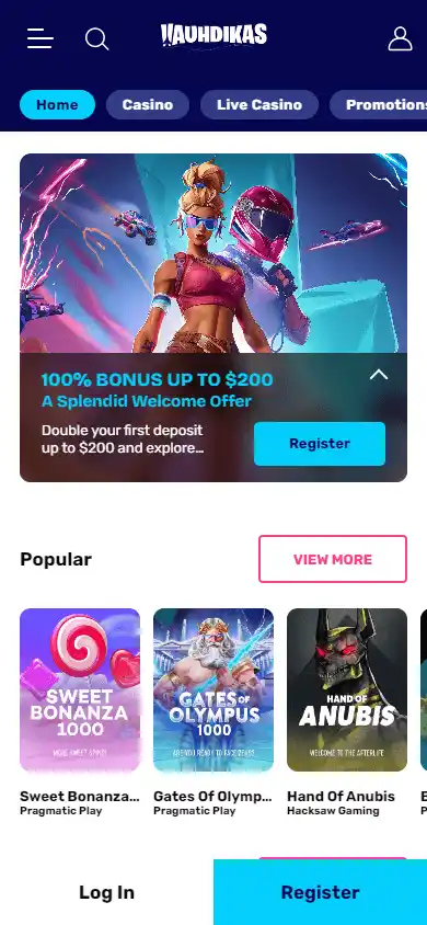 Vauhdikas Casino screenshot 4