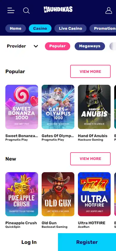Vauhdikas Casino screenshot 5