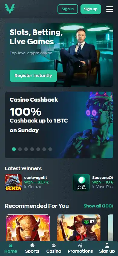 Vave Casino screenshot 4
