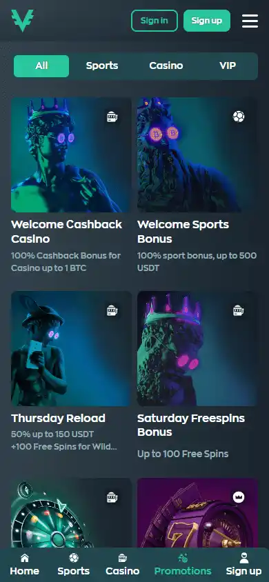 Vave Casino screenshot 6