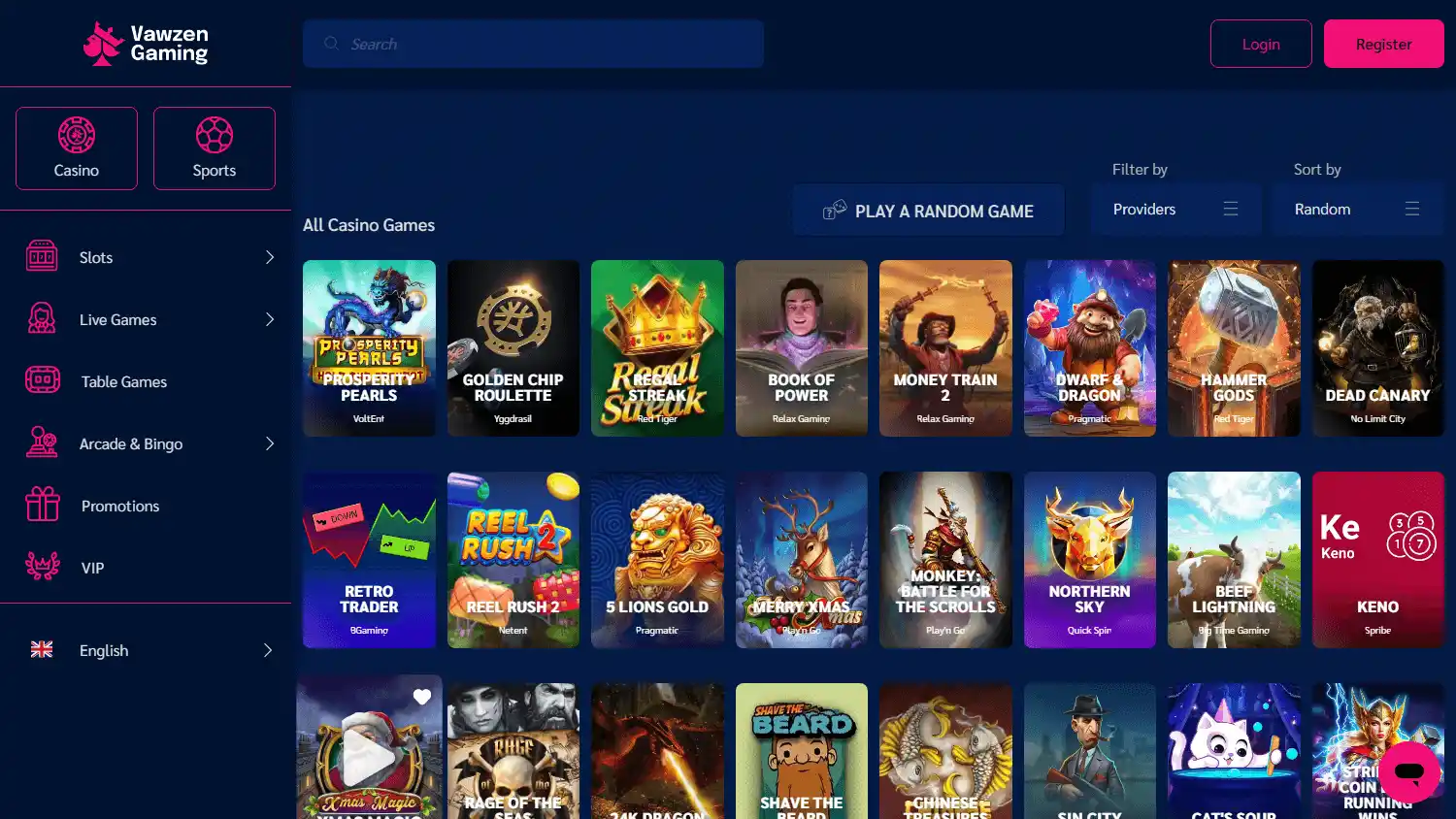 Vawzen Gaming Casino screenshot 2