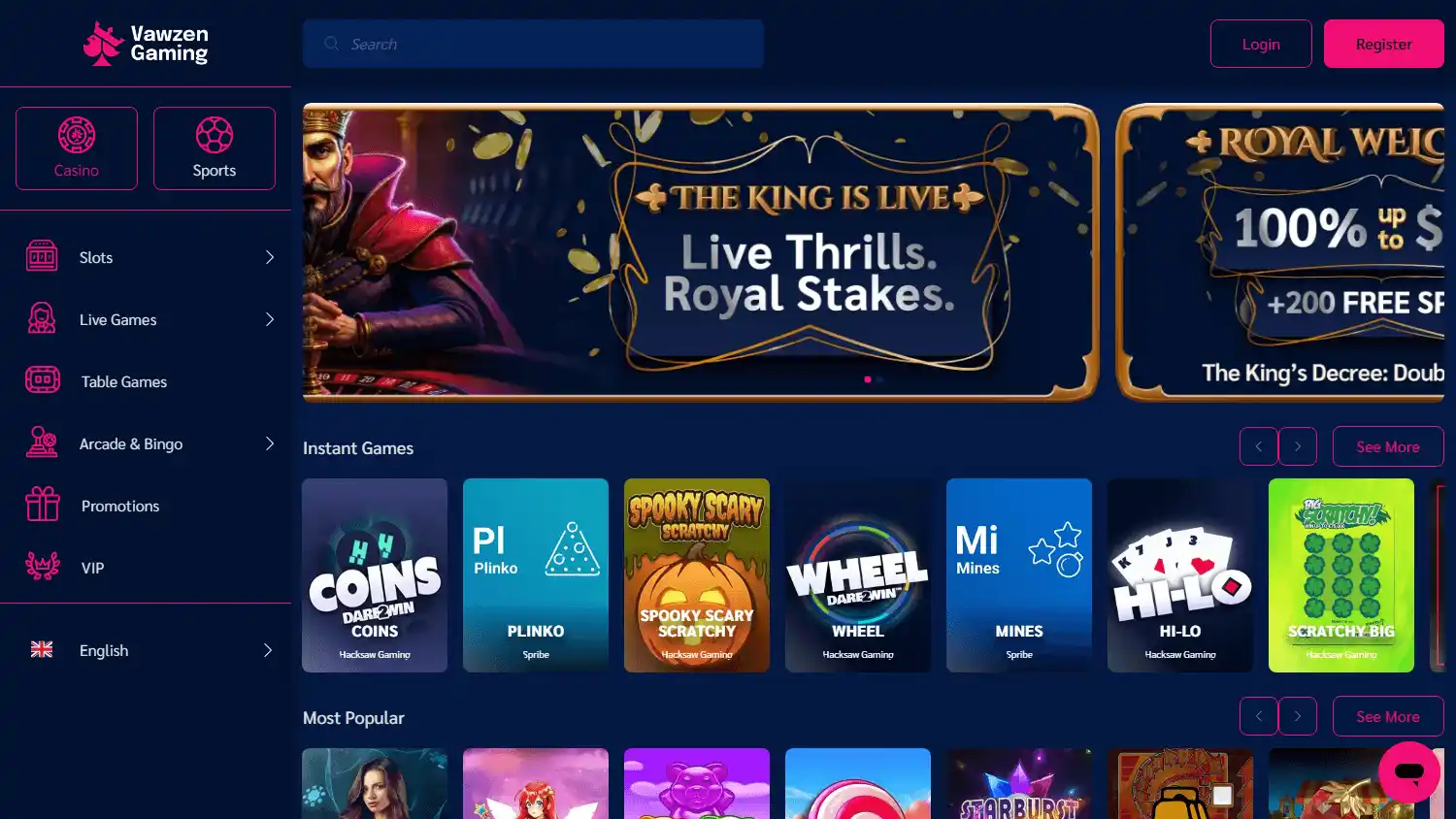 Vawzen Gaming Casino screenshot 3