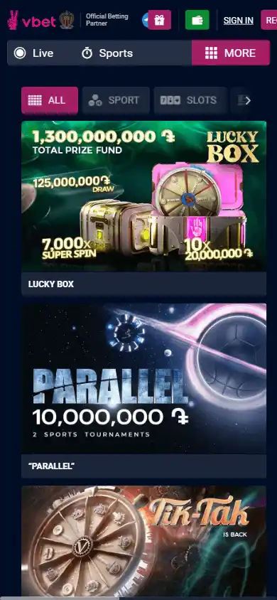 Vbet Casino screenshot 6