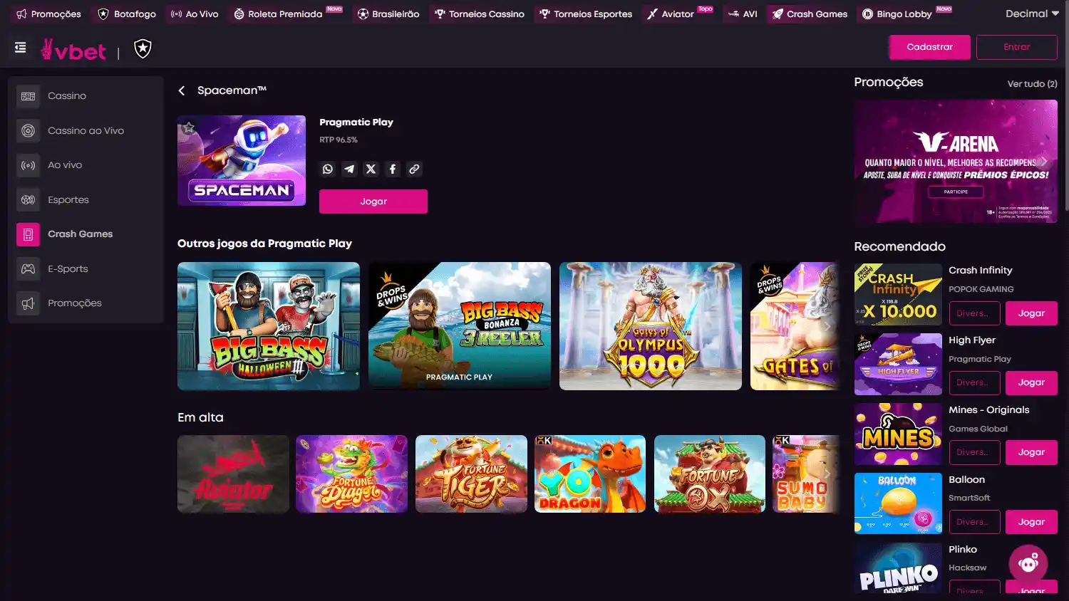 VBet Casino BR screenshot 1