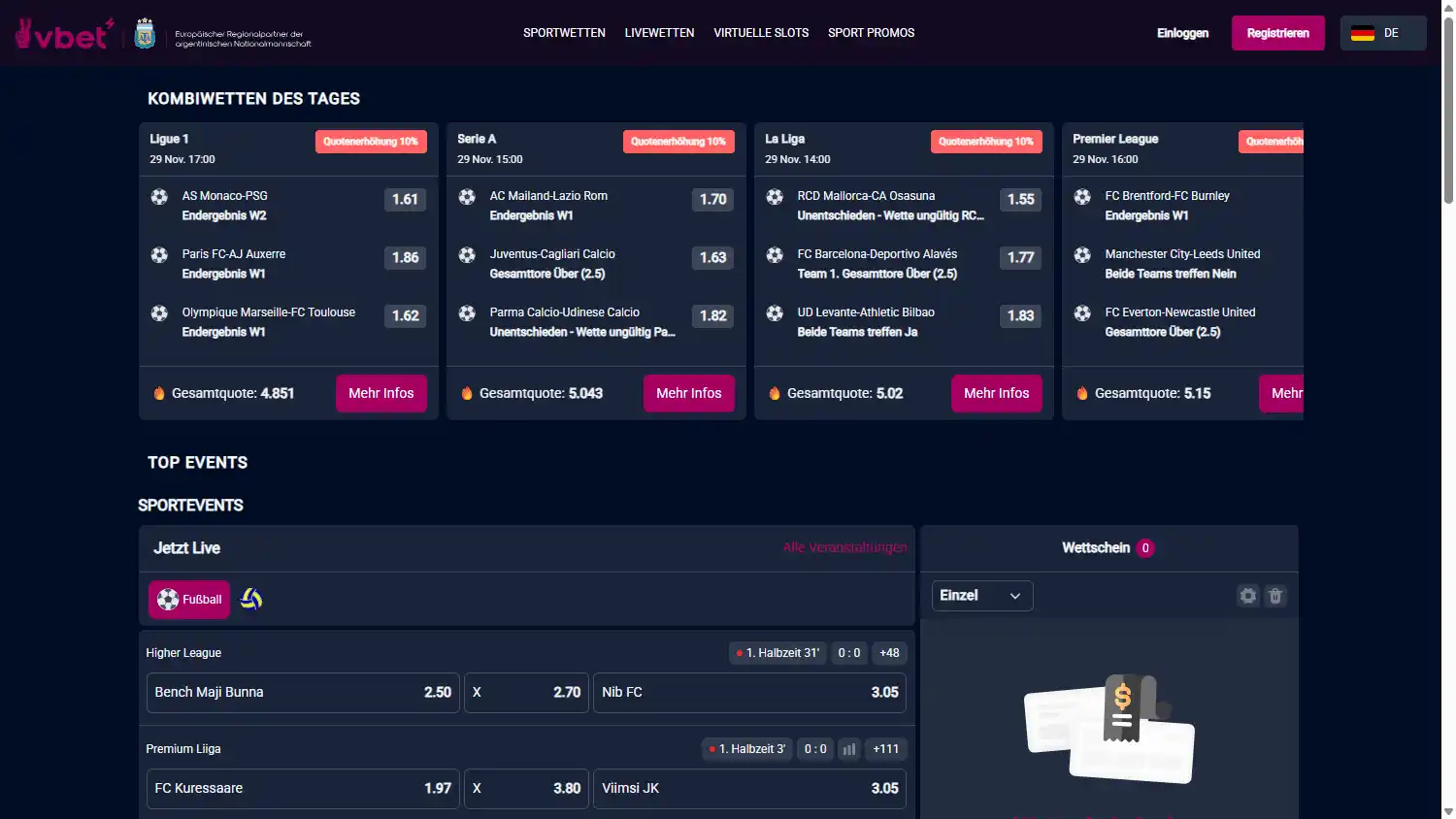Vbet Casino screenshot 1