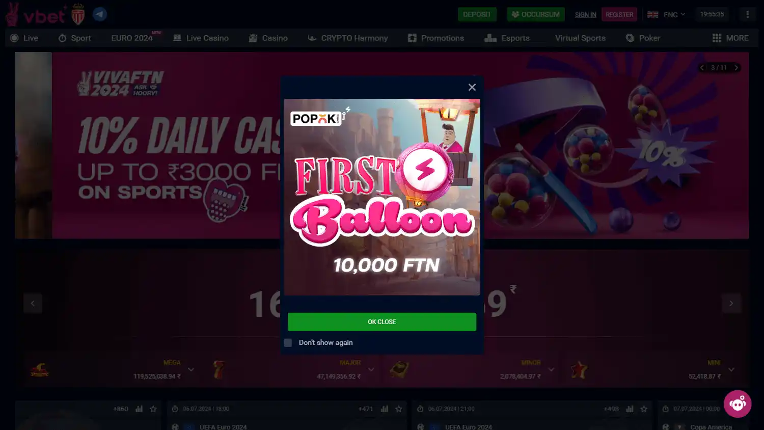 Vbet Casino screenshot 1