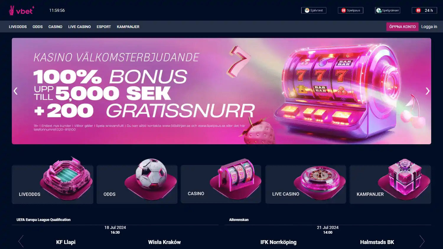 Vbet Casino screenshot 1
