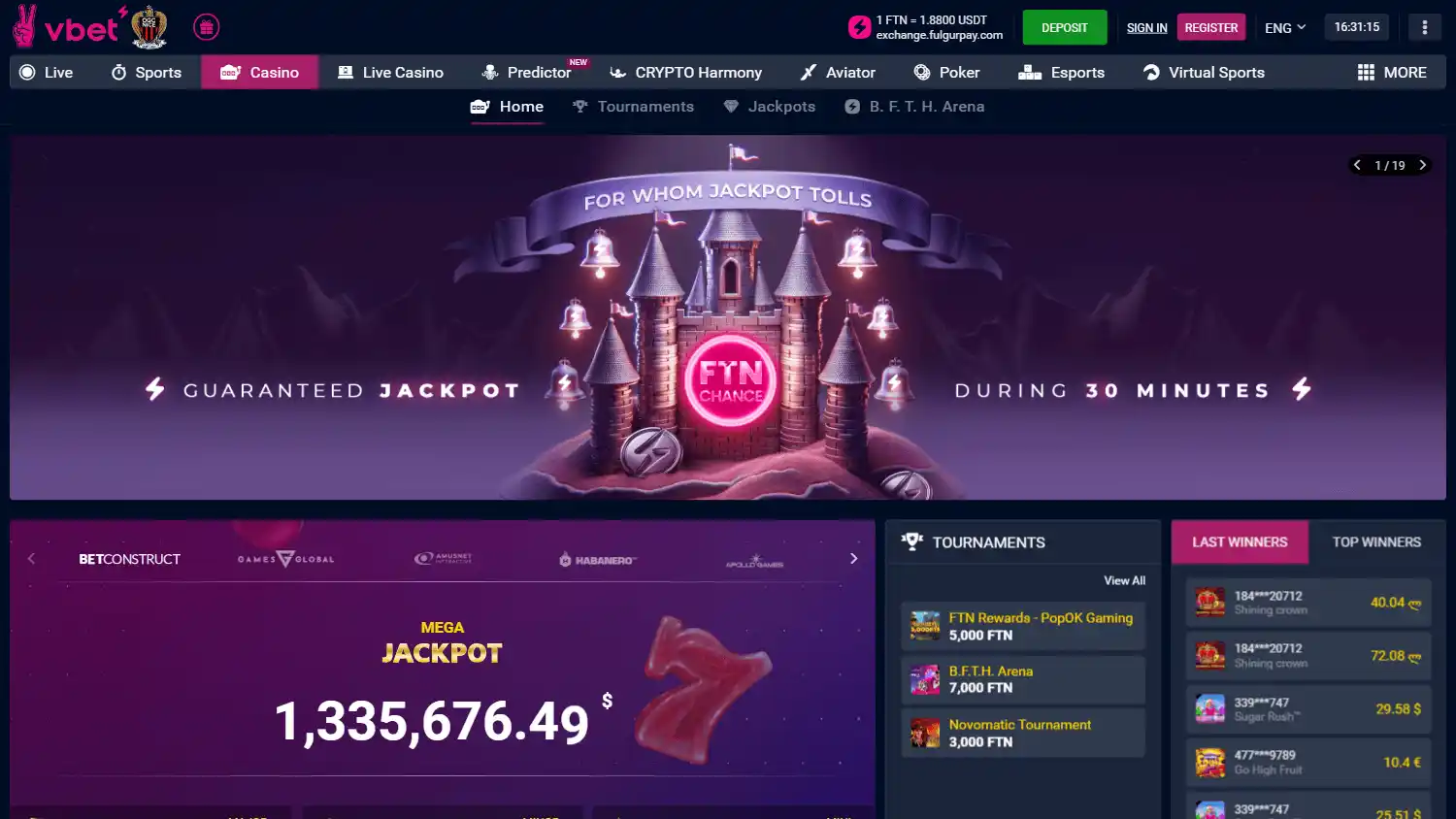 Vbet Casino screenshot 3