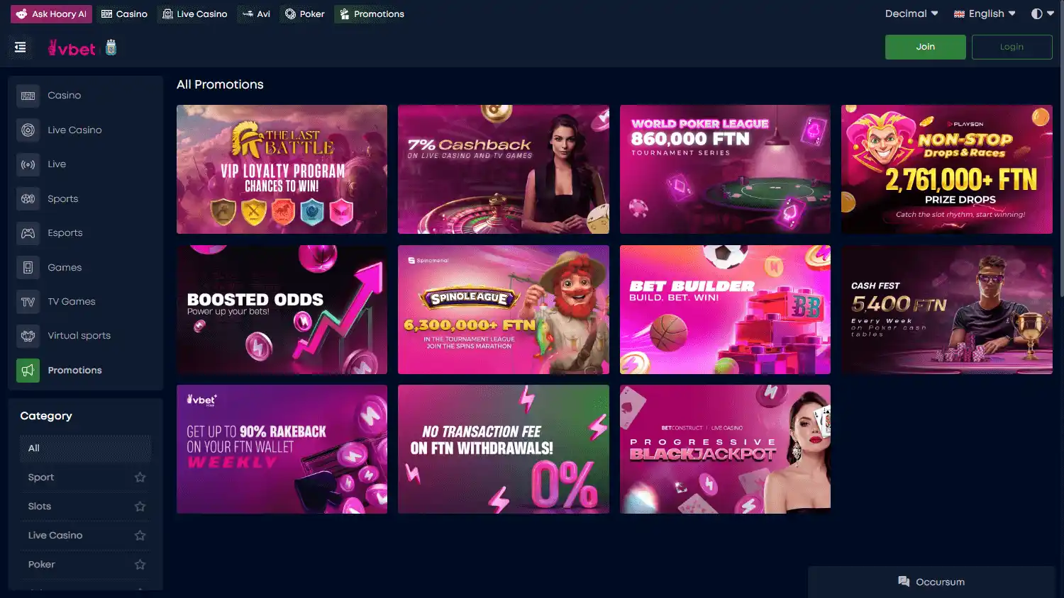 Vbetcrypto Casino screenshot 3