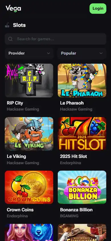 Vega Bet Casino screenshot 4
