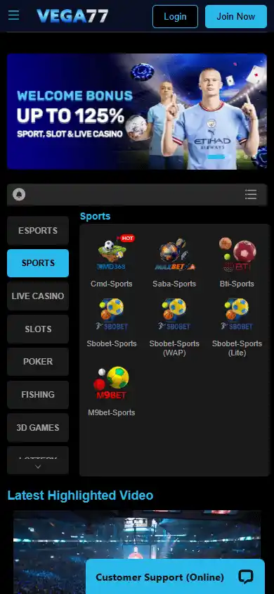 Vega77 Casino screenshot 4