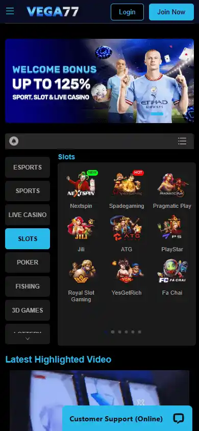 Vega77 Casino screenshot 5