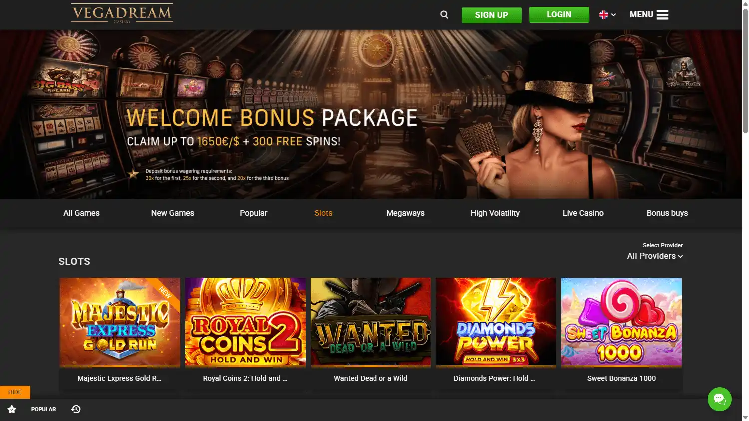 Vegadream Casino screenshot 2