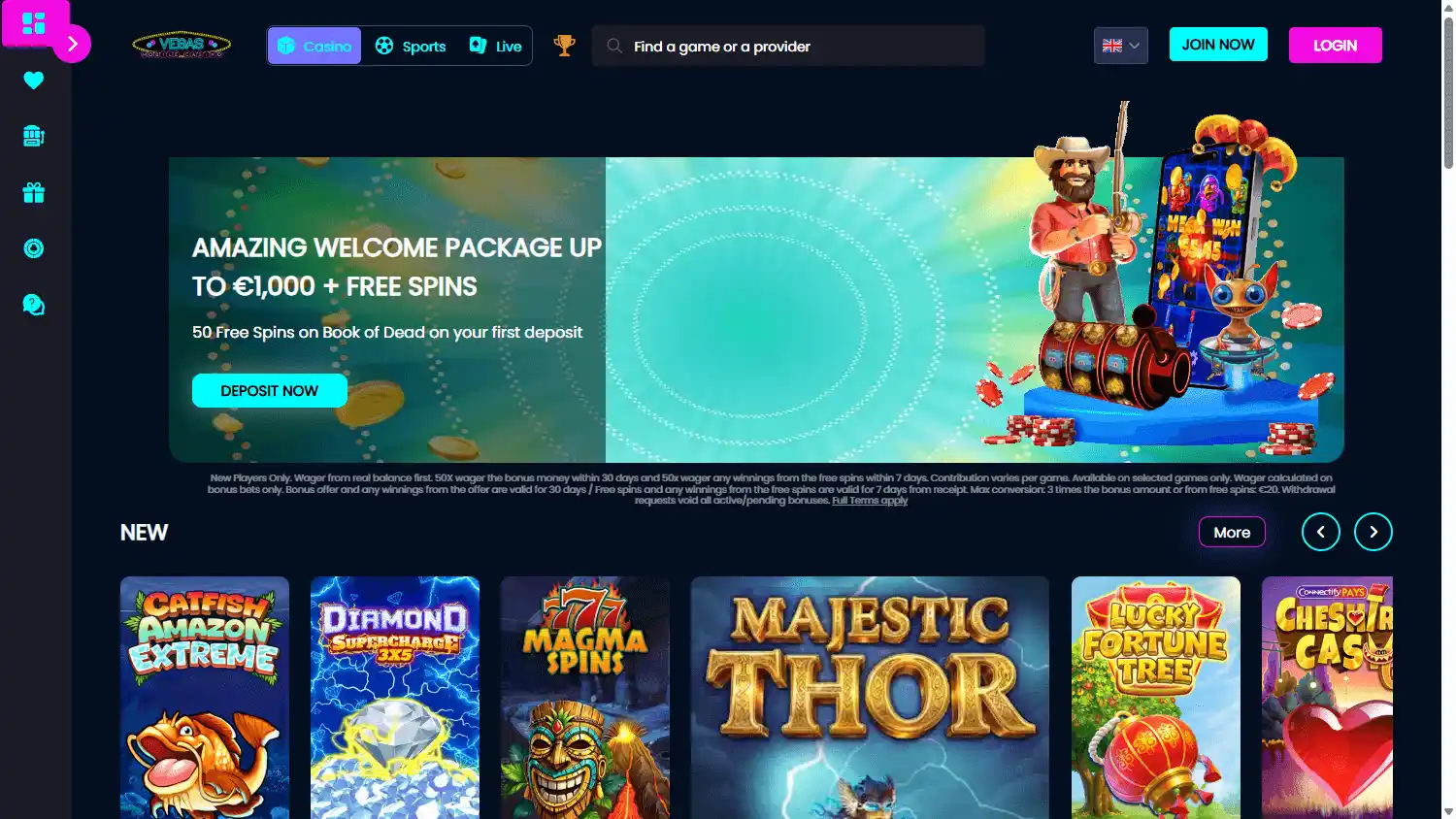 Vegas Mobile Casino screenshot 1
