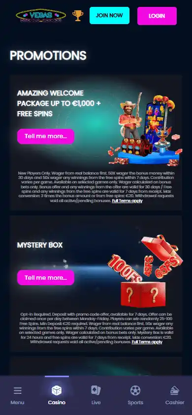 Vegas Mobile Casino screenshot 6
