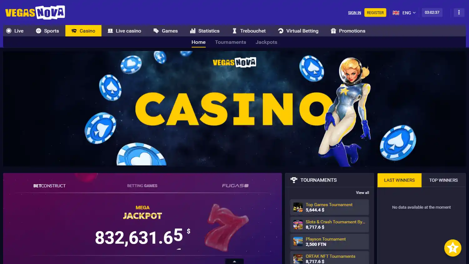Vegas Nova Casino screenshot 2