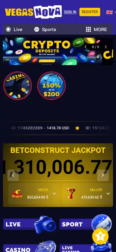 Vegas Nova Casino screenshot 3