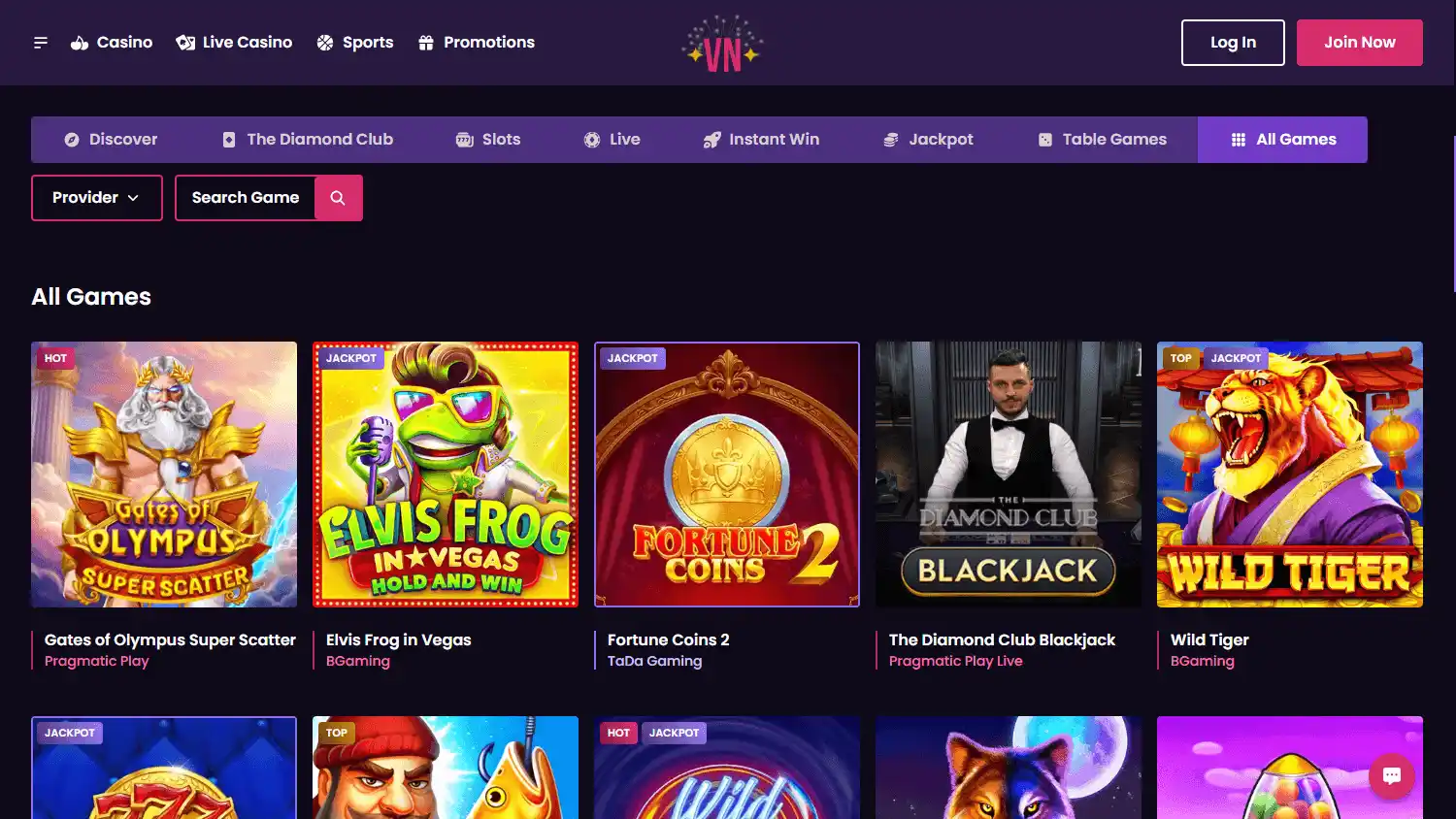 Vegas Now Casino screenshot 2