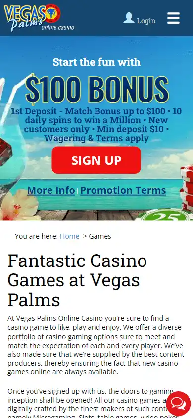 Vegas Palms Casino screenshot 5