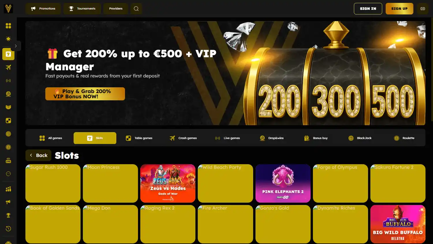 Vegas21 Casino screenshot 2
