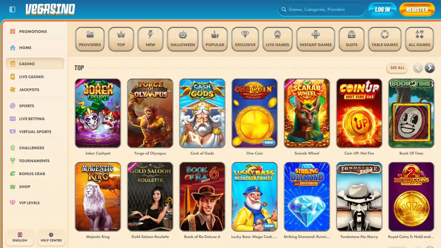 Vegasino Casino screenshot 2