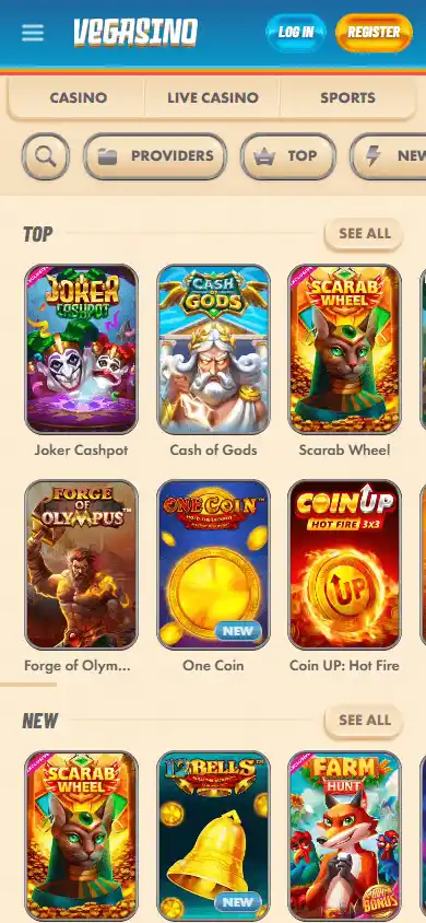 Vegasino Casino screenshot 5