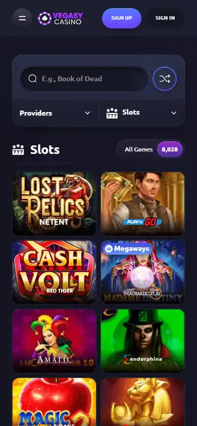 Vegasy Casino screenshot 5