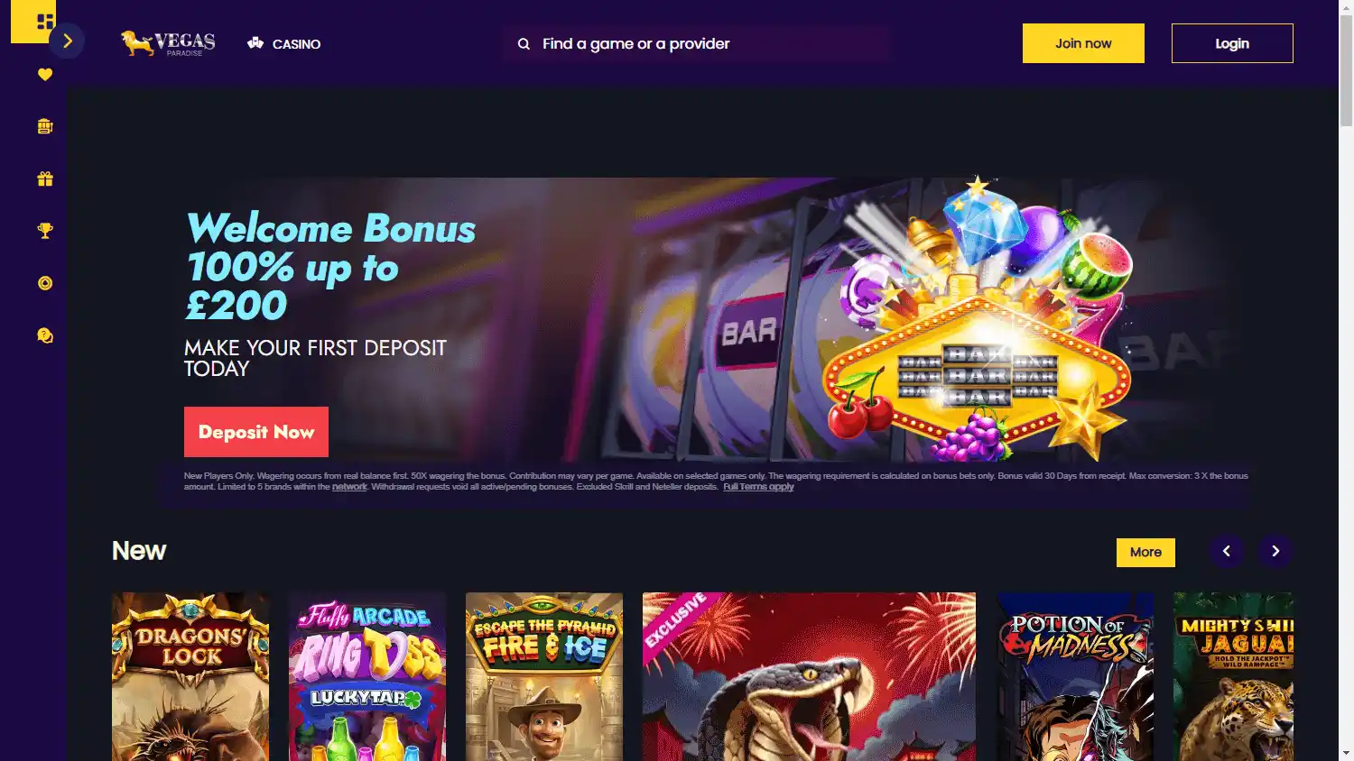 VegasParadise Casino screenshot 1
