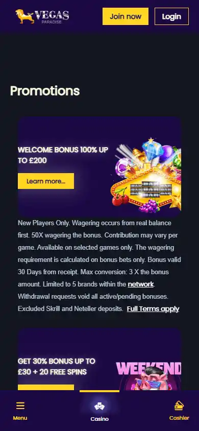 VegasParadise Casino screenshot 6