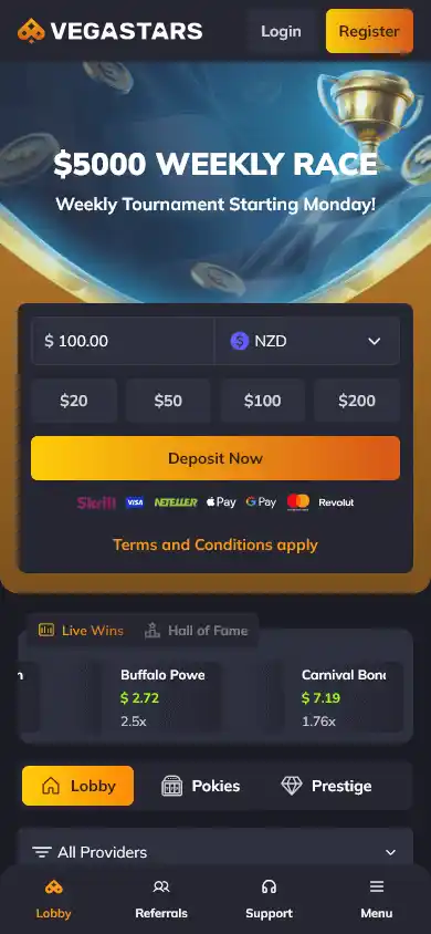 Vegastars Casino screenshot 3