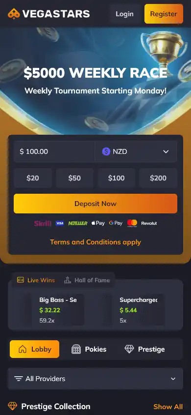 Vegastars Casino screenshot 4