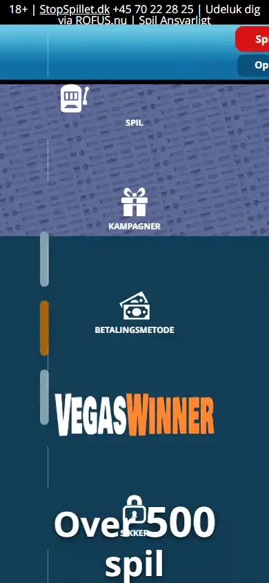 VegasWinner Casino screenshot 1