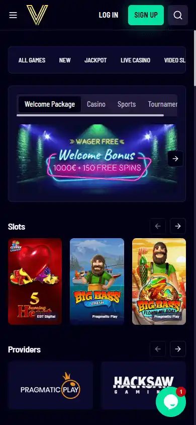 Vegaz Casino screenshot 4
