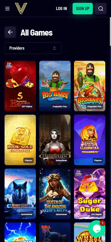 Vegaz Casino screenshot 5