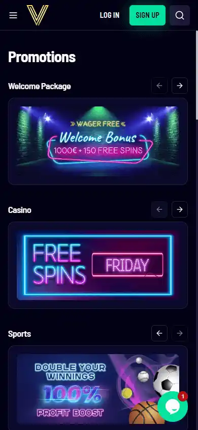 Vegaz Casino screenshot 6