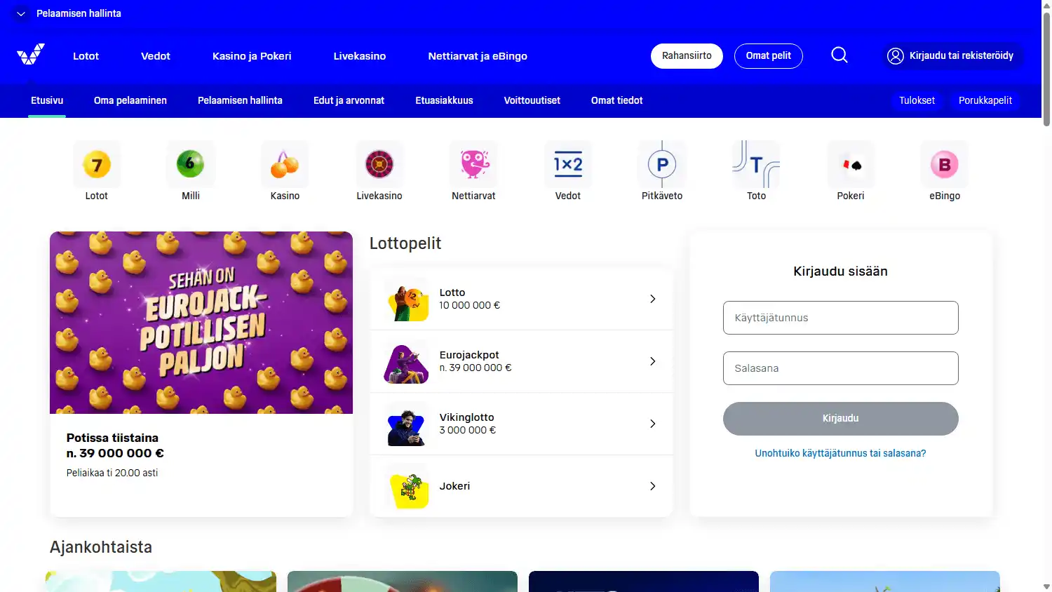 Veikkaus Casino screenshot 1