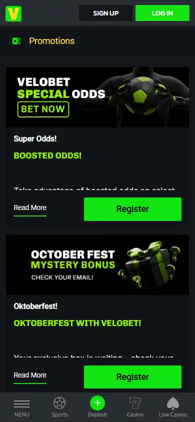 Velobet Casino screenshot 6