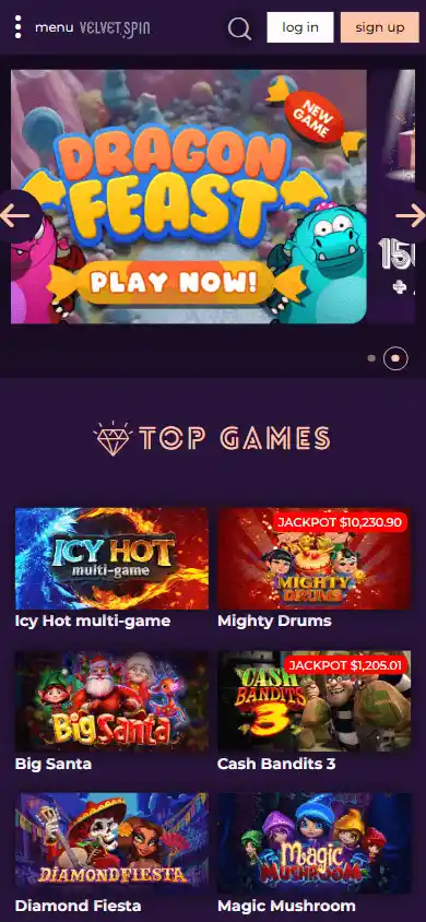 Velvet Spin Casino screenshot 3