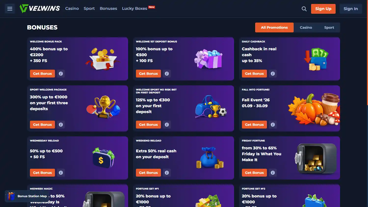 Velwins Casino screenshot 3